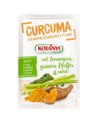 Kotányi Curcuma mit Lemongras, grünem Pfeffer & more Gewürzzubereitung im Brief