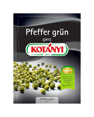 Kotányi Pfeffer grün ganz im Brief
