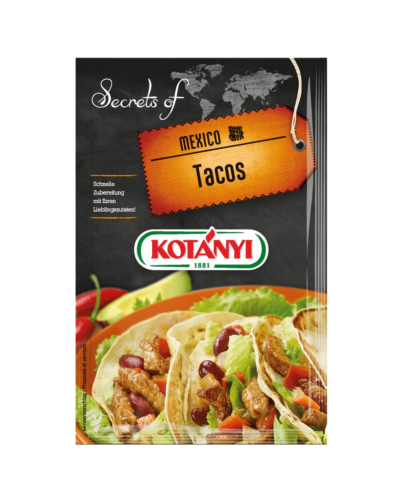 9001414035429 3542016 Secrets Of Mexico Tacos Brief Kotanyi