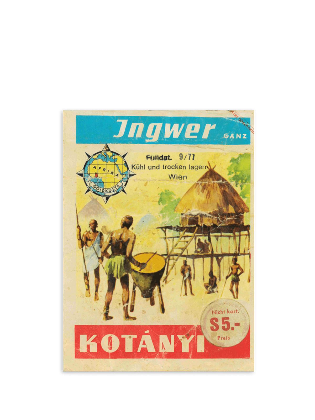 Eine Briefverpackung von Kotányi aus den 70er Jahren