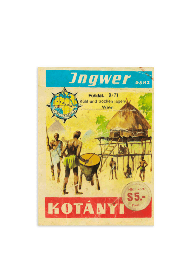 Eine Briefverpackung von Kotányi aus den 70er Jahren