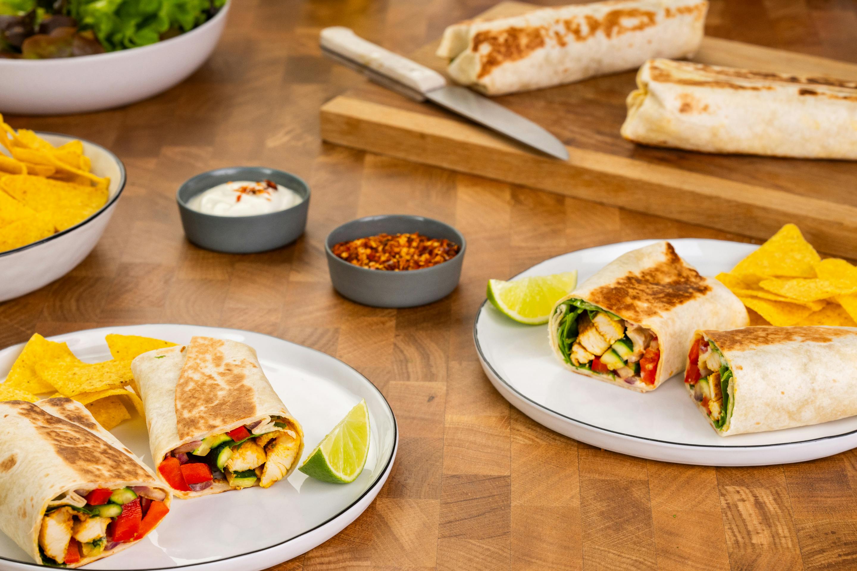 Chicken Wrap Mit Gemüse