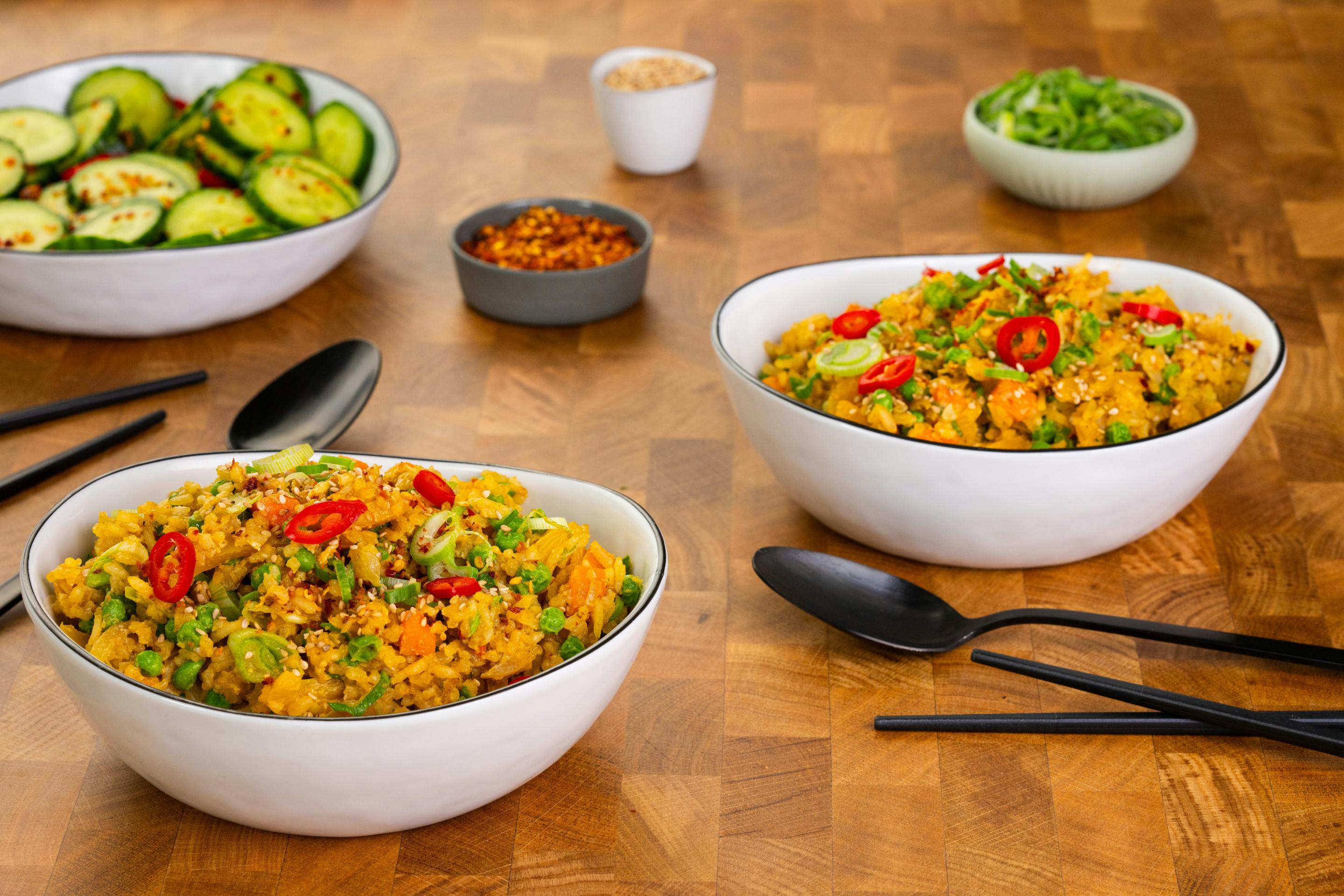 Fried Rice Mit Buntem Gemüse