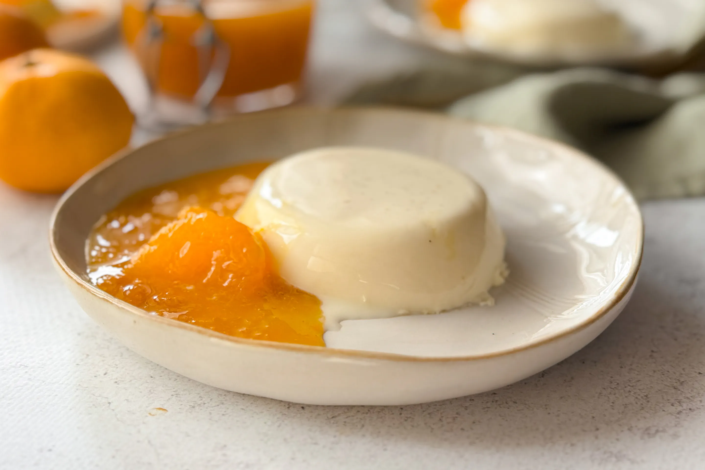 Panna Cotta With Mandarin And Gin Jam