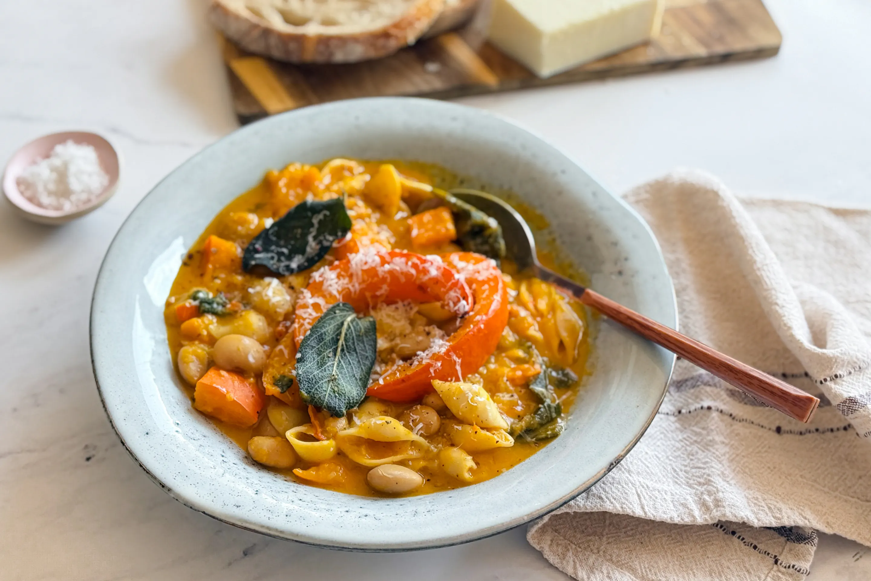 Pasta E Fagioli With Pumpkin